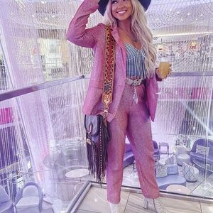 Pink Glitter Power Suit